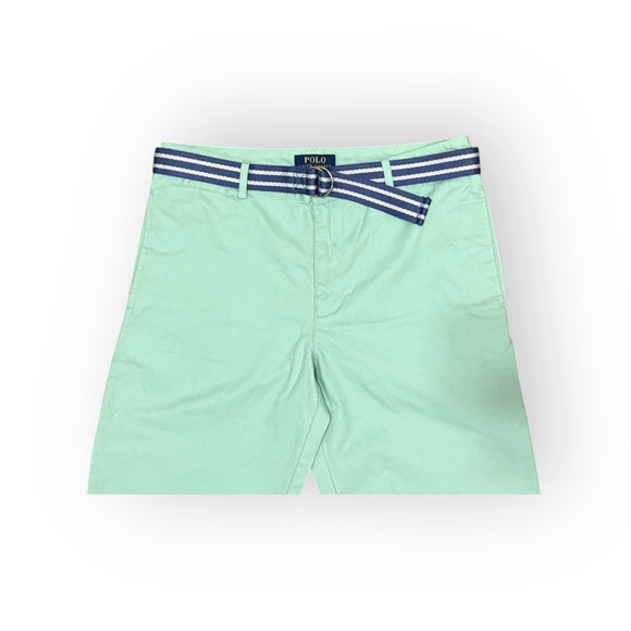 Polo Ralph Lauren Boys Belted Cotton Chino Pants Size 20 Mint Green - Picture 2 of 8